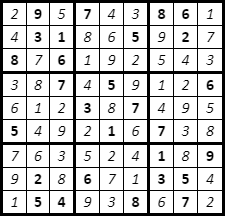 Solution to Sudoku Puzzle